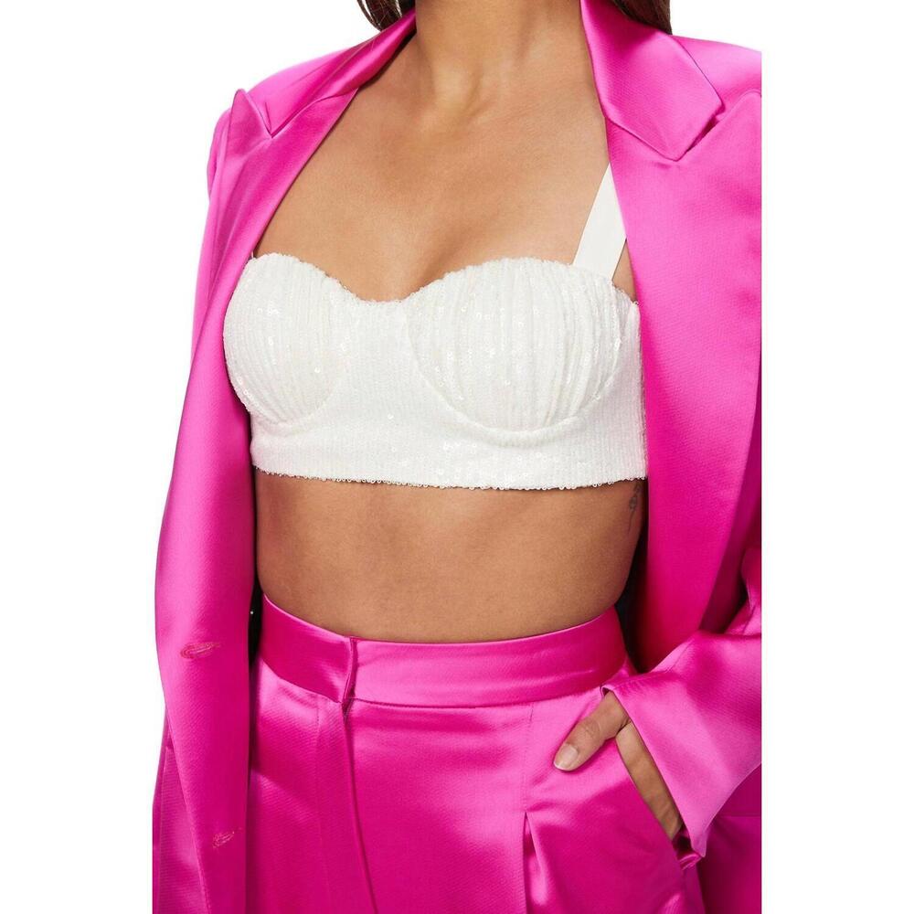 NEW IN THE MOOD FOR LOVE una bustier top in white